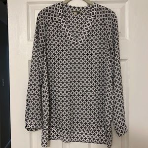 Boutique small black and white blouse size small